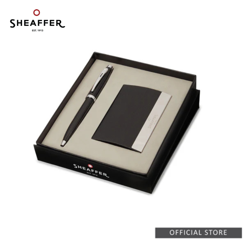 Sheaffer® 100 Ballpoint with Business Card Holder Gift Set (Assorted Colour)