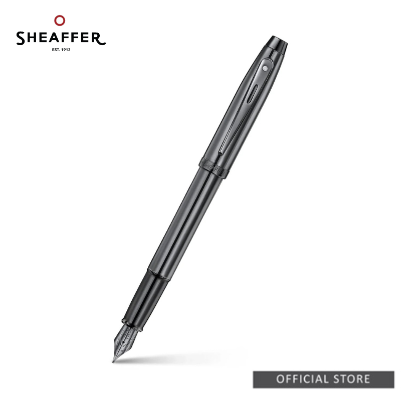 Sheaffer 100 9375 Ionic Gunmetal Grey with Shiny PVD Trims Fountain Pen/Rollerball Pen/Ballpoint Pen