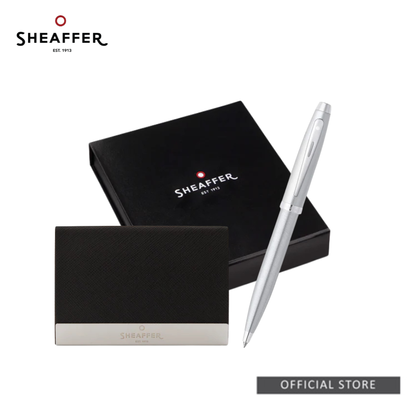 Sheaffer® 100 Ballpoint with Business Card Holder Gift Set (Assorted Colour)
