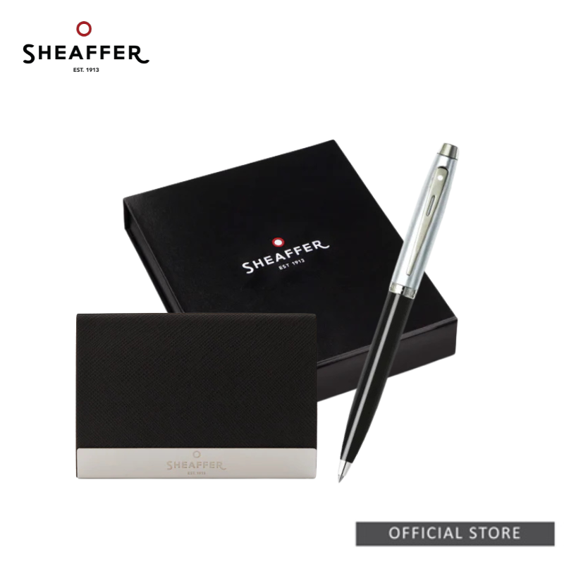Sheaffer® 100 Ballpoint with Business Card Holder Gift Set (Assorted Colour)