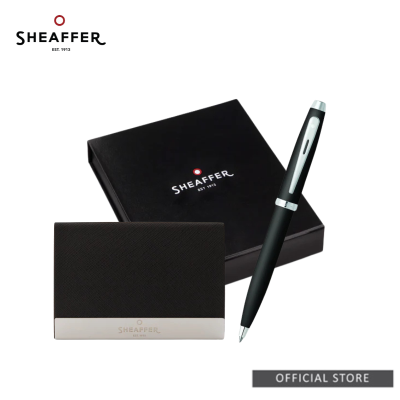 Sheaffer® 100 Ballpoint with Business Card Holder Gift Set (Assorted Colour)