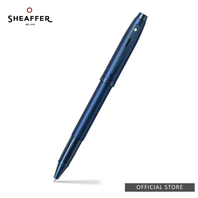 Sheaffer® 100 9371 Satin Blue With PVD Blue Trim Pen