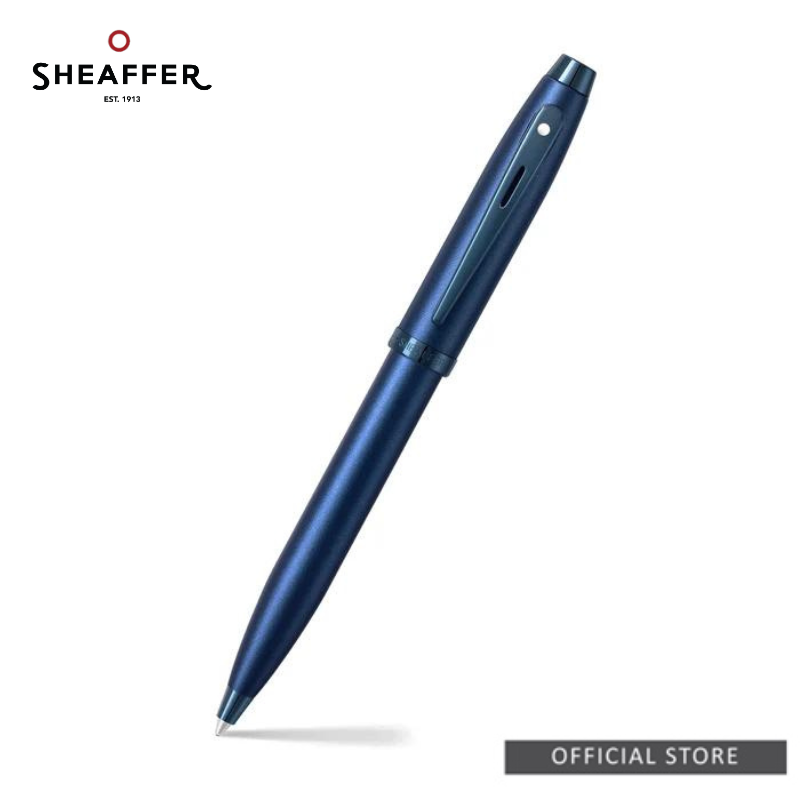 Sheaffer® 100 9371 Satin Blue With PVD Blue Trim Pen