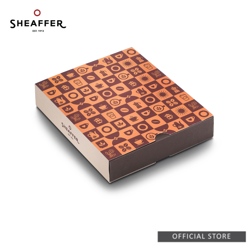 Sheaffer VFM 9428 Coffee Edition Matt Brown Rollerball Pen/Ballpoint Pen + Credit Card Holder Set