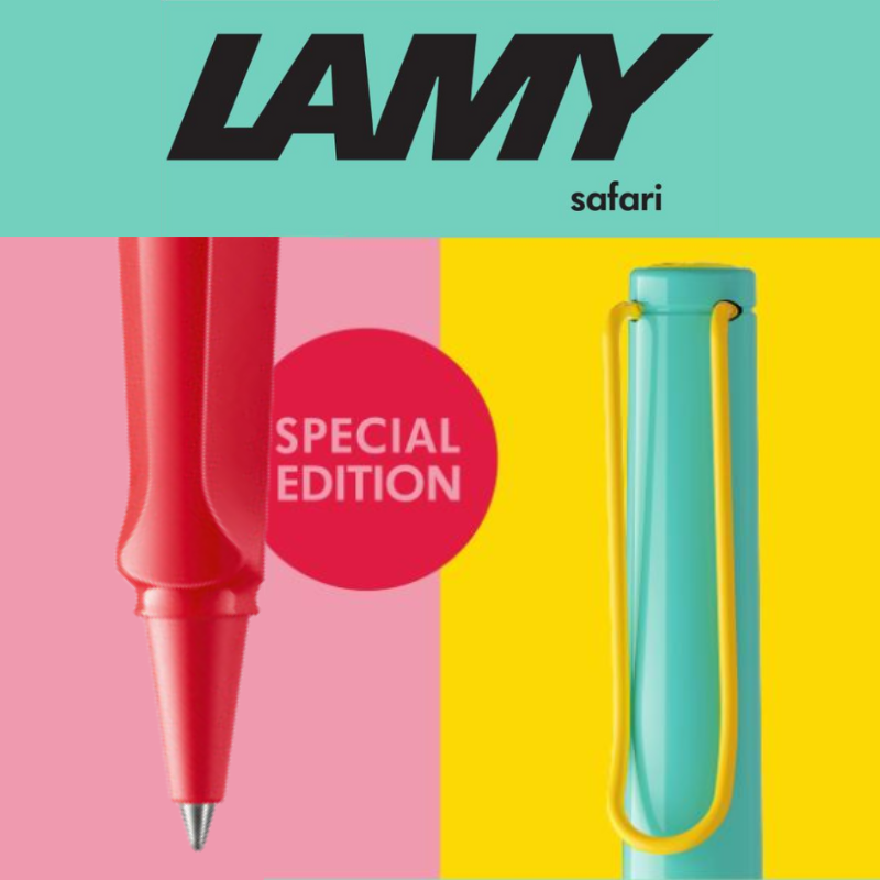 LAMY safari Summer (Cherry Blossom & Pina Colada) Rollerball Pen (2024 SE)